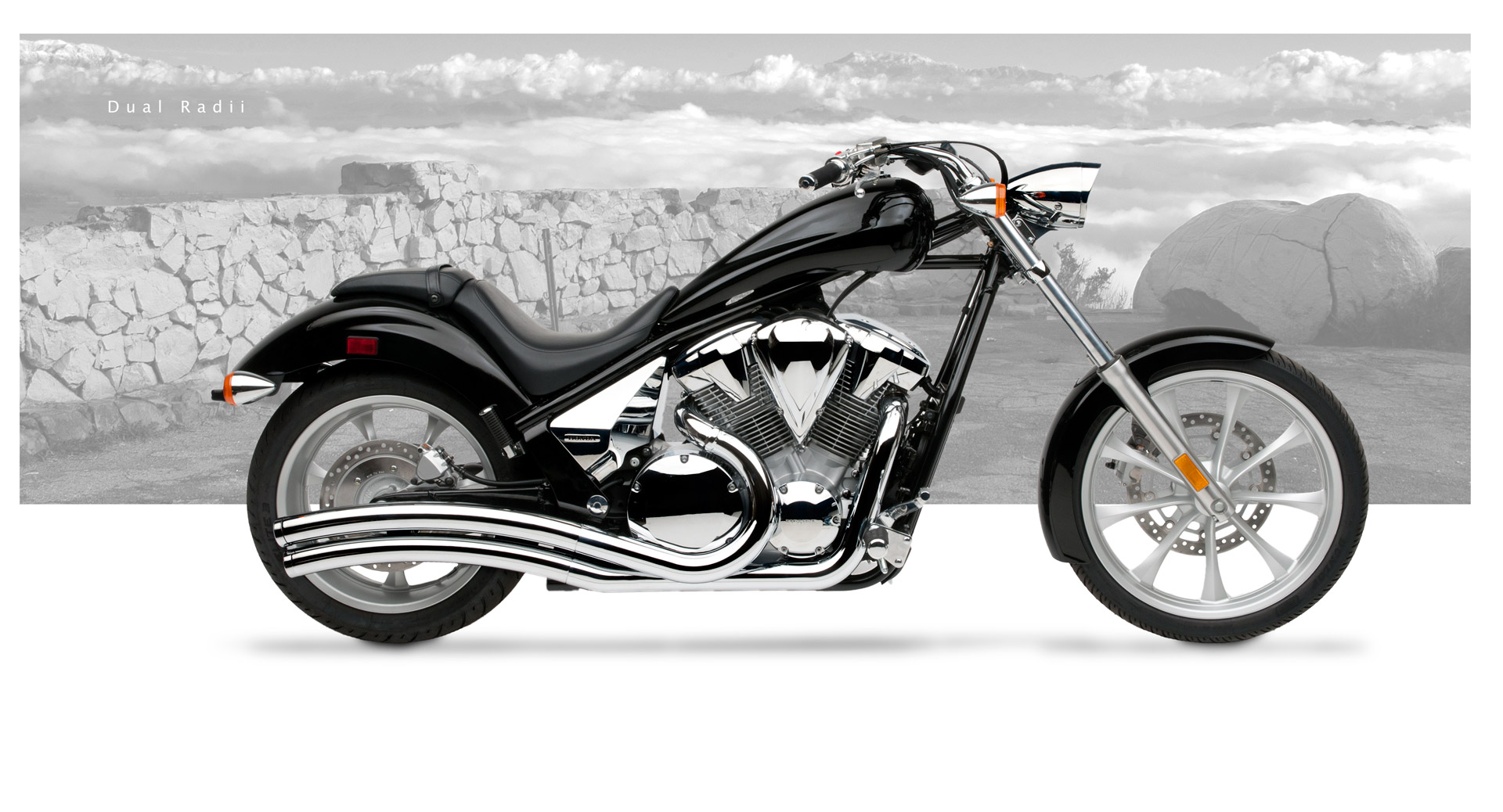 Hard krome exhaust for honda fury #4