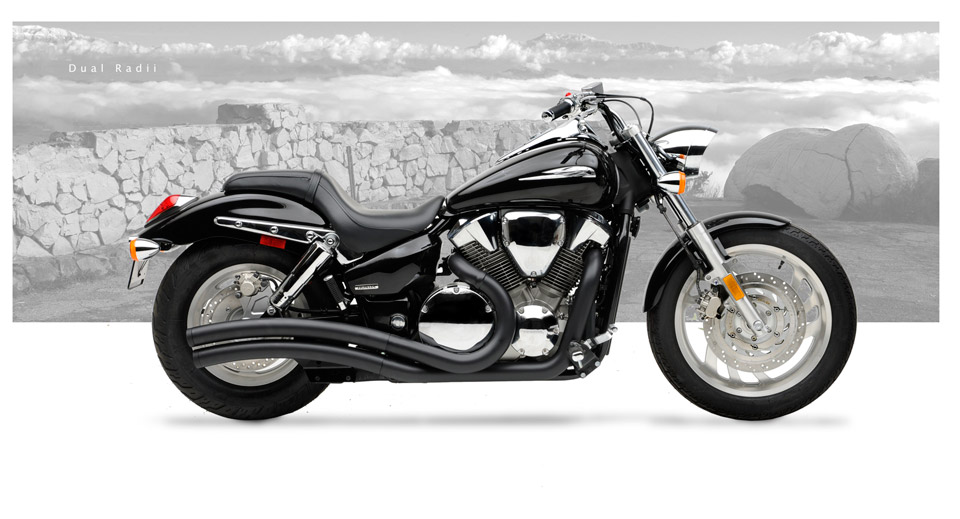 Honda vtx 1300c custom exhaust #4