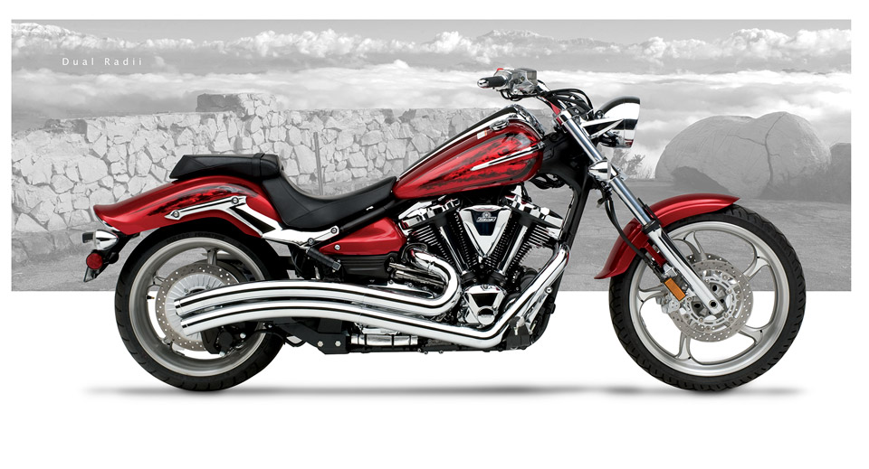 Yamaha Raider 2008-12 - Hard-Krome Dual Radius