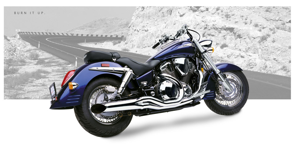 Honda VTX1800R,S 2002-07 - Hard-Krome Sideburner