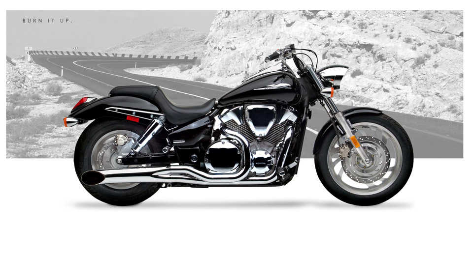 Honda VTX1300C 2004-09 - Hard-Krome Sideburner