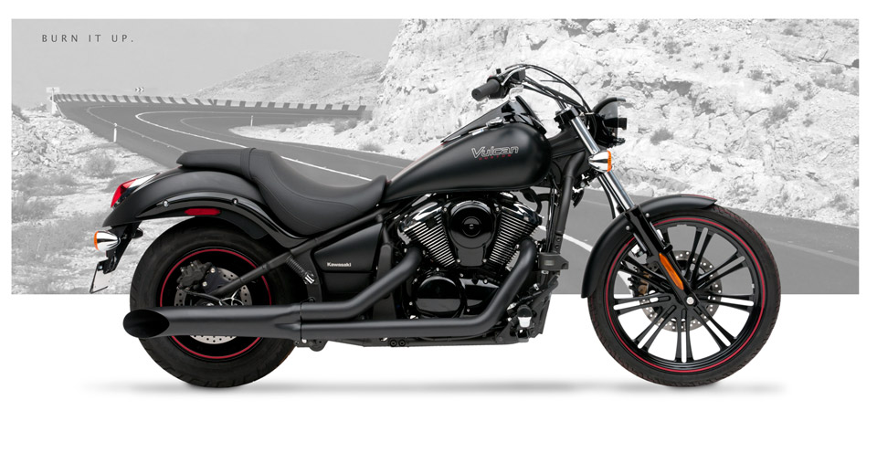Kawasaki Vulcan 900 Classic 2006-13 - Hard-Krome Sideburner