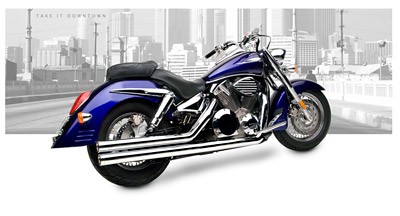 Honda VTX1300R S 2003 09 Motorcycle Exhaust Hard Krome