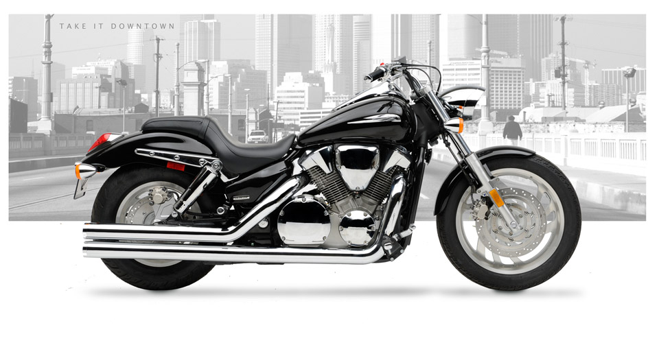 Honda VTX1300C 2004-09 - Hard-Krome 3 Inch Big Straights