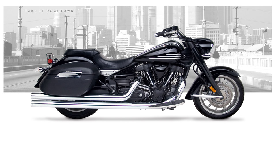 Yamaha Stratoliner 1900  2006-12 - Hard-Krome 3 Inch Big Straights