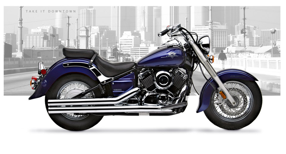 Yamaha V Star 650 1999-12 - Hard-Krome 2.75 Inch Straights