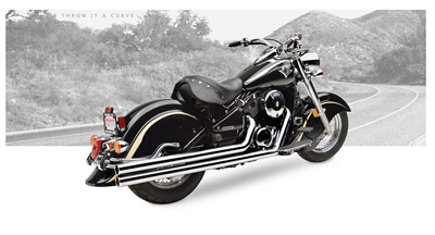 Kawasaki Vulcan 800 Drifter 1999 06 Motorcycle Exhaust Hard Krome